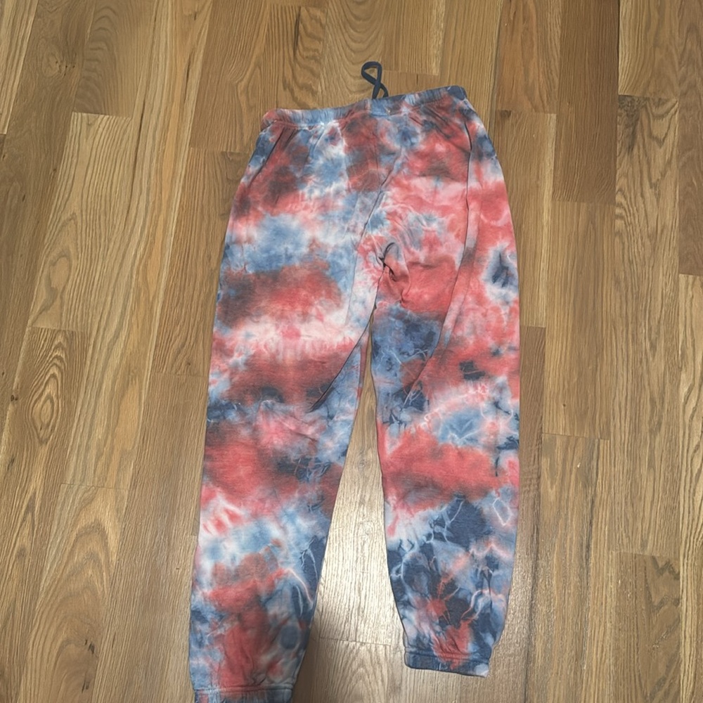 Red and blue tie-dye aviator nation sweatpants - Picture 2 of 3